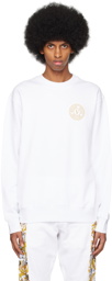 Versace Jeans Couture White V-Emblem Sweatshirt