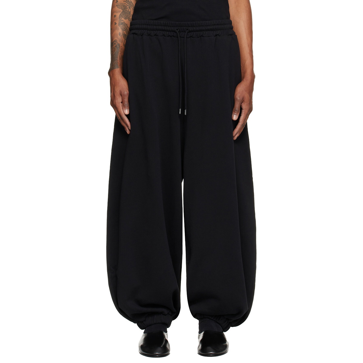 LU'U DAN Black Baggy Bontan Sweatpants