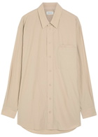 Lemaire Double-pocket Cotton Shirt Beige