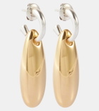 Bottega Veneta Ellipse Small gold-plated sterling silver earrings