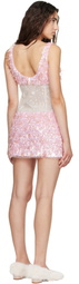 Sandy Liang Pink Maripose Mini Dress
