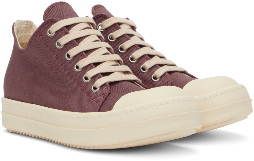 Rick Owens DRKSHDW Purple Overdyed Denim Sneakers Rick Owens