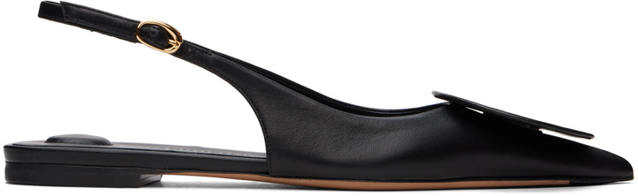 Photo: JACQUEMUS Black Les Classiques 'Les slingbacks Duelo plates' Ballerina Flats