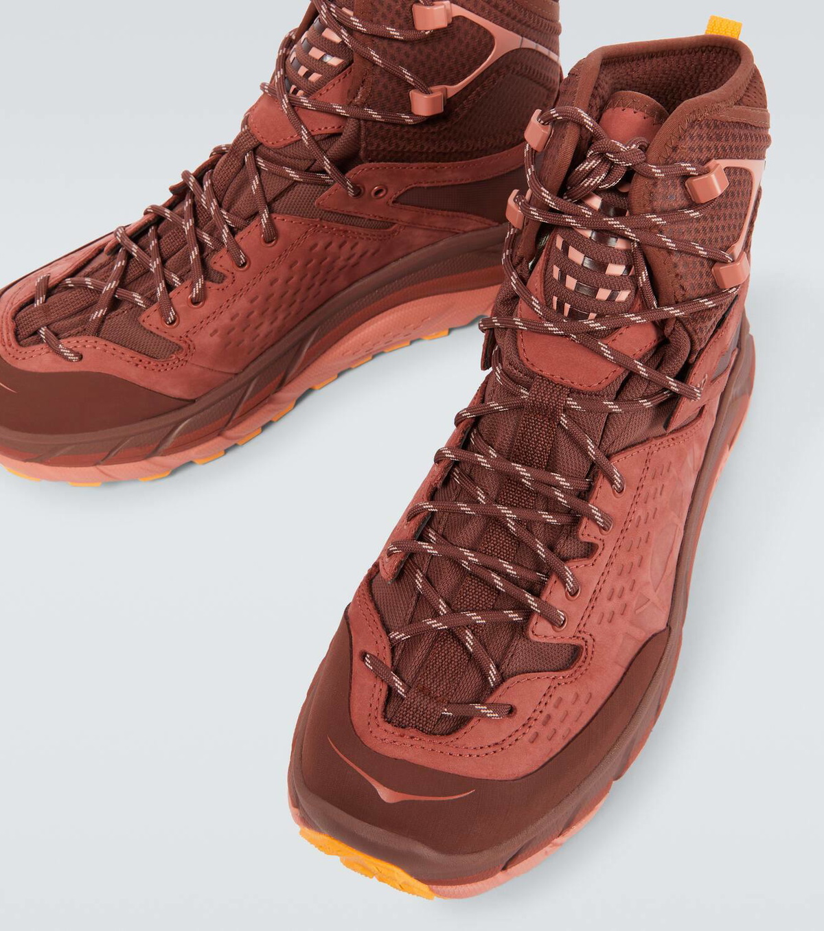Hoka One One Tor Ultra Hi leather-trimmed sneakers