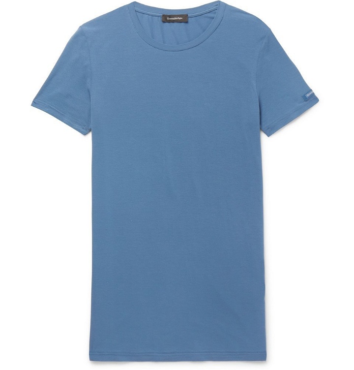 Photo: Ermenegildo Zegna - Stretch Micro Modal Jersey T-Shirt - Men - Blue