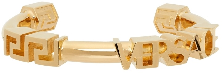 Photo: Versace Gold Logo Bangle