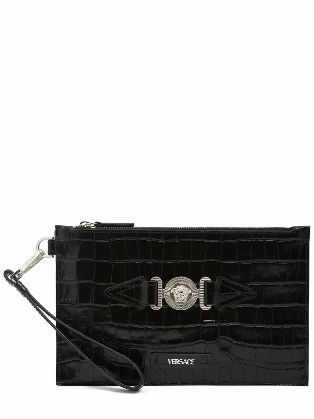 Photo: VERSACE - Croc Embossed Logo Pouch