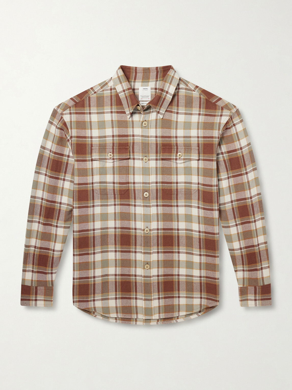 Visvim - Lumber Checked Wool and Linen-Blend Twill Shirt - Brown