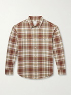 Visvim - Lumber Checked Wool and Linen-Blend Twill Shirt - Brown
