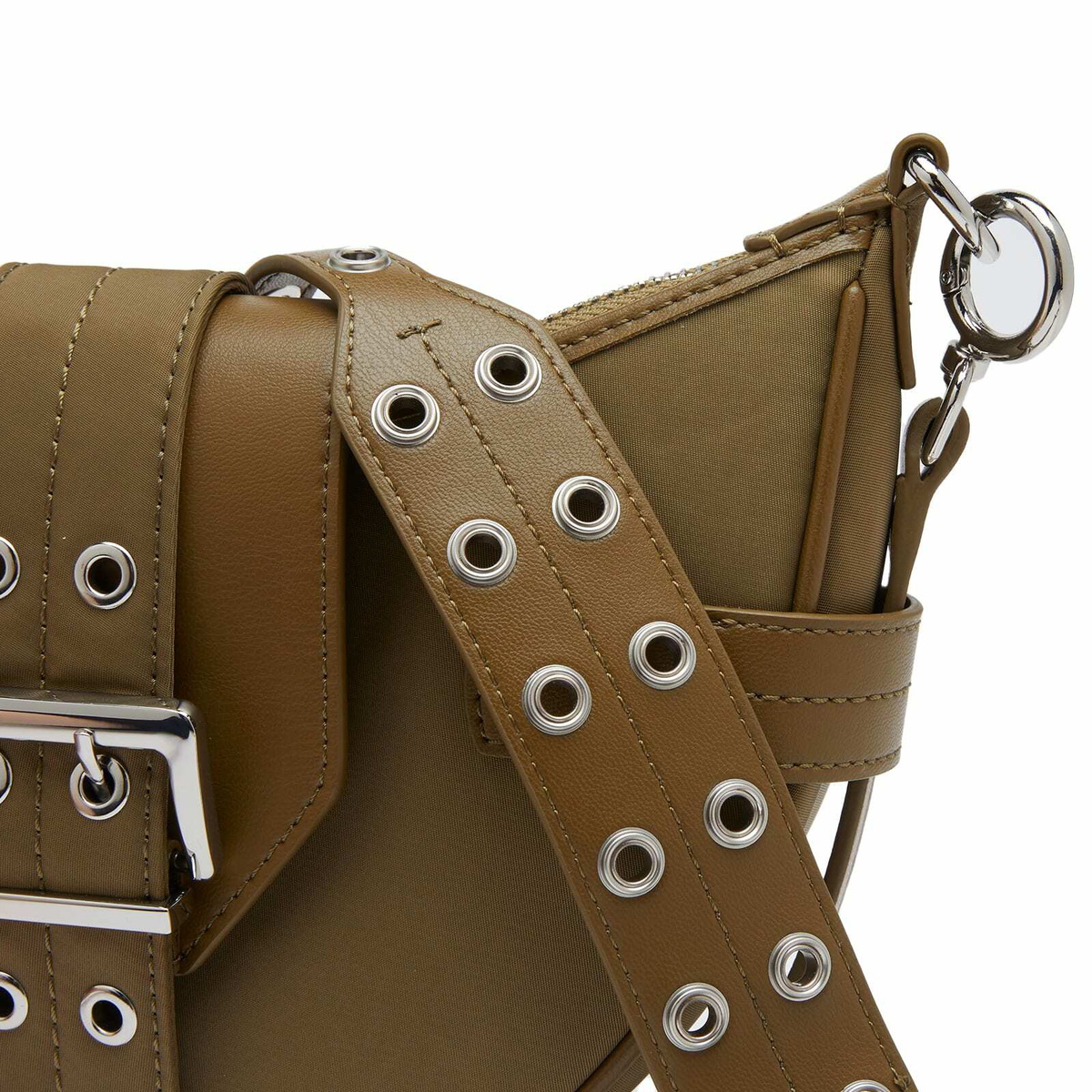 関税送料込♪GANNI/Olive Green Small Bucky Crossbody Bag GANNI Women's Bucky Crossbody Bag in Military Olive GANNI