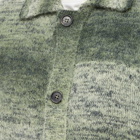 Norse Projects Men's Erik Space Dye Alpaca Mohair Button Polo Shirt in Army Green