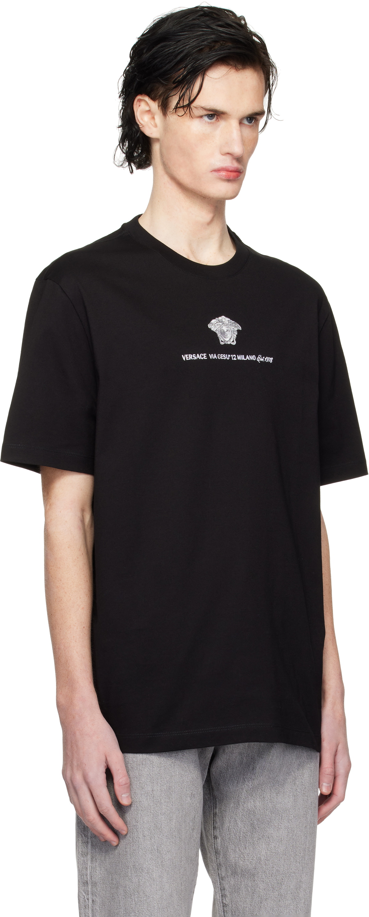 VERSACE　embroidery　ベスト　ジレ　メドゥーサ　Vintage VERSACE embroidery ベスト ジレ メドゥーサ Vintage VERSACE