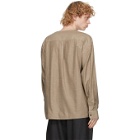 House of the Very Islands Brown Wool V-Neck Shirt