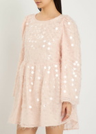 Sister Jane Teese Embellished Voile Mini Dress Light Pink