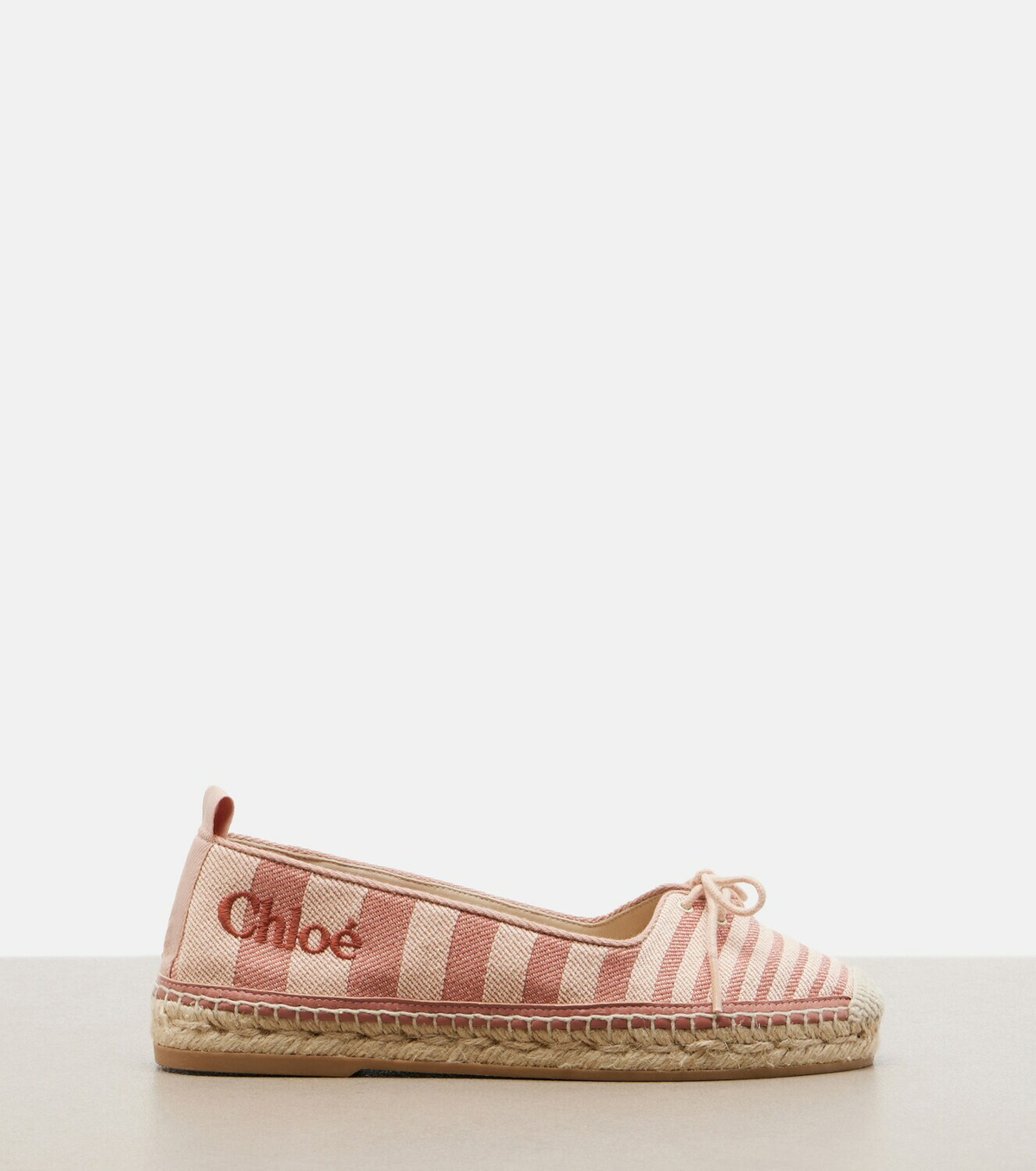 Chloé Isla striped canvas espadrilles