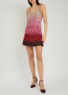 Alice + Olivia Eve Dégradé Sequin-embellished Mini Dress Pink