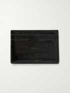 TOM FORD - Croc-Effect Patent-Leather Cardholder