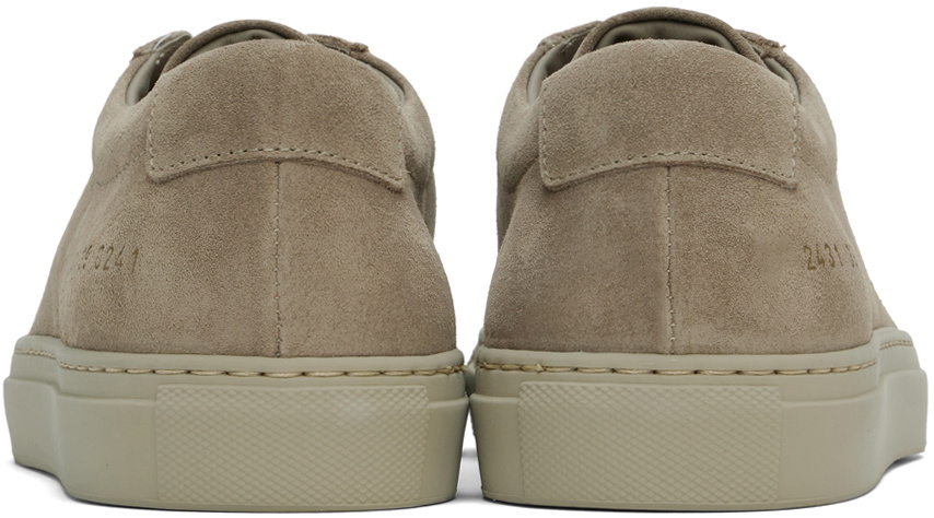 Common Projects Taupe Original Achilles Suede Sneakers