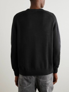 Pop Trading Company - Arch Logo-Appliquéd Cotton Sweater - Black