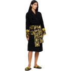 Versace Black 'I Heart Baroque' Slippers