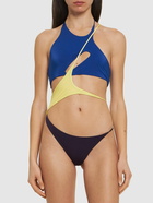 THE ATTICO Lycra Cutout One Piece Swimsuit