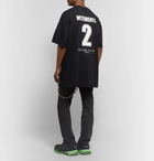 Vetements - Oversized Printed Cotton-Jersey T-Shirt - Black