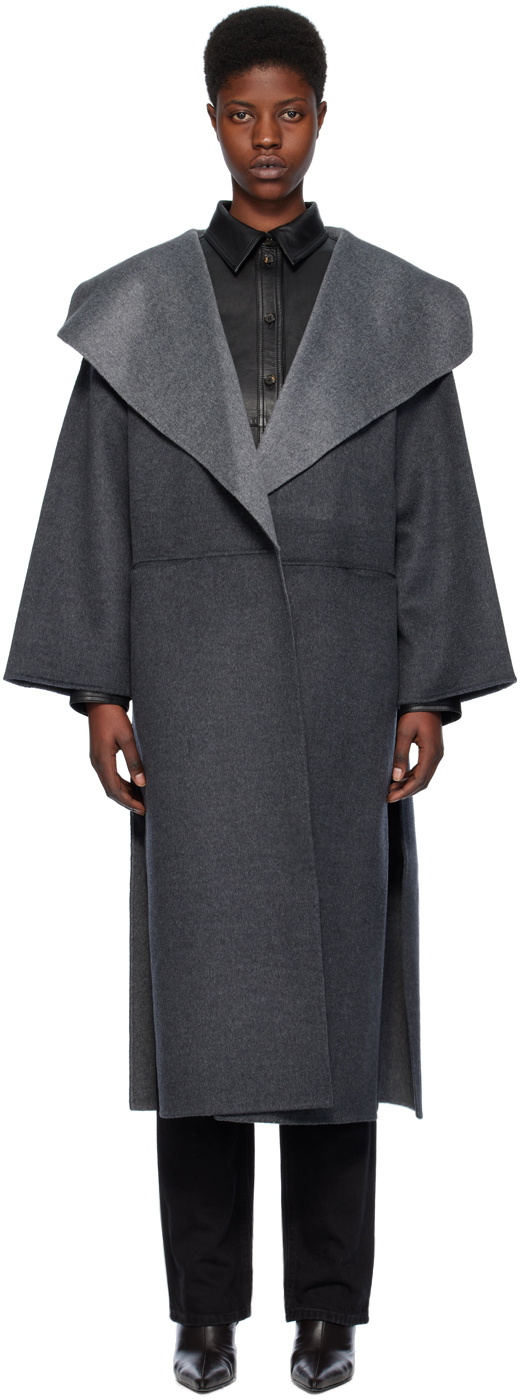 TOTEME Gray Two-Tone Coat Toteme