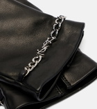 Saint Laurent Chain-detail leather gloves