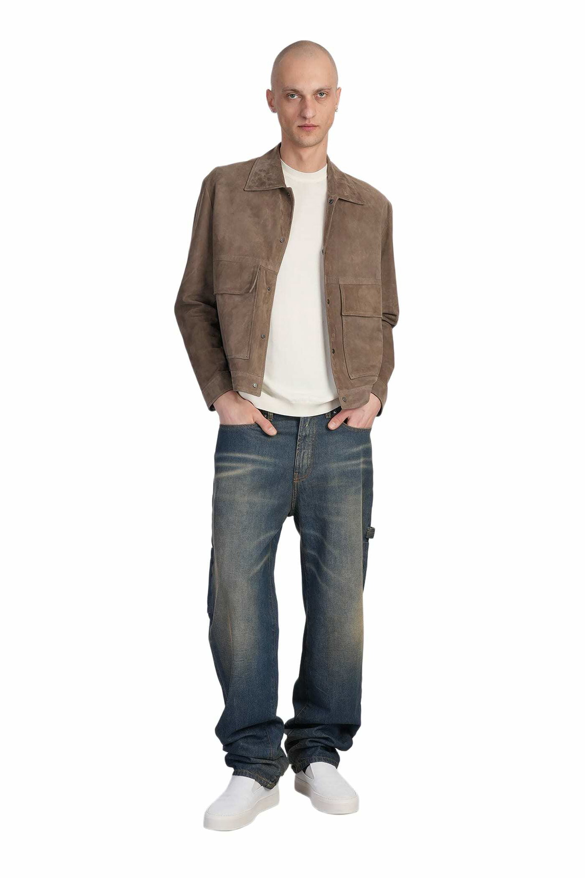Salvatore Santoro Leather Jacket In Taupe Leather