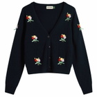 RIXO Women's Merinda Embellished Cardigan in Deep Navy
