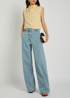 Another Tomorrow Wide-leg Jeans Light Blue