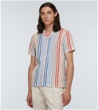 Orlebar Brown Hibbert striped chenille bowling shirt