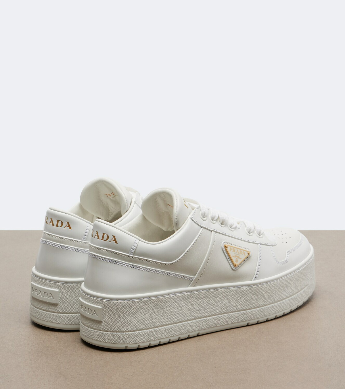 Prada Downtown Bold leather platform sneakers