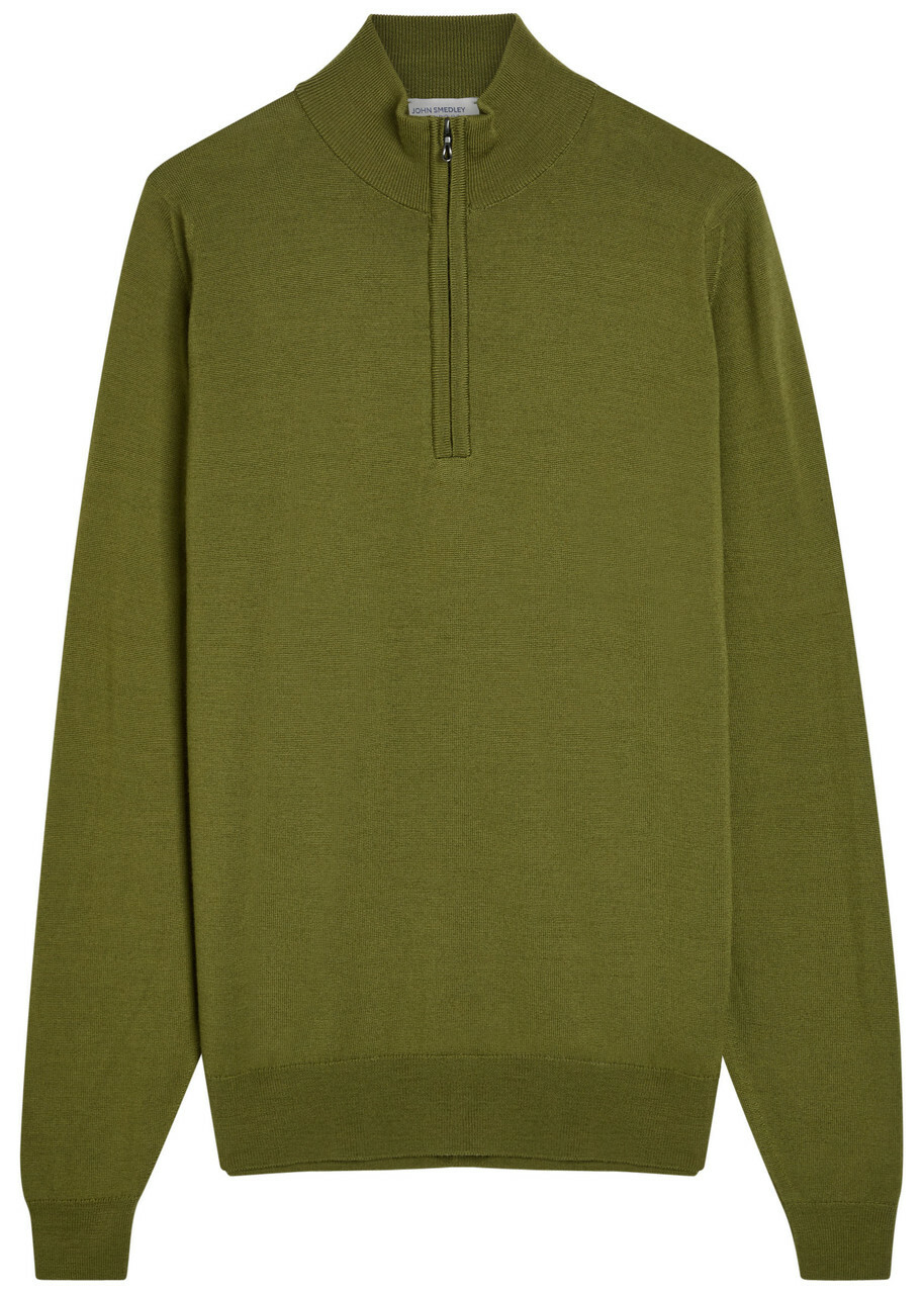 John Smedley Mallam Ribbed Cashmere-blend Cardigan Dark Green John