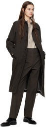 UMBER POSTPAST Brown Garment-Dyed Trousers