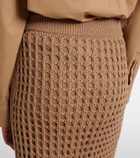 Max Mara Geode open-knit cotton midi skirt