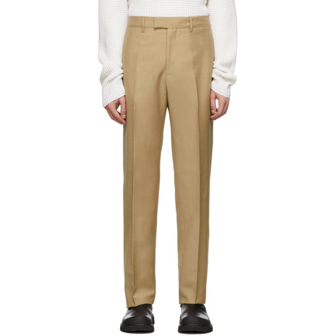 Photo: Bottega Veneta Beige Wool Slim Trousers