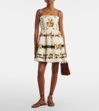 Agua by Agua Bendita Lima floral cotton minidress