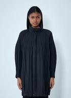 Pleats Please Issey Miyake Pleated High-Neck Coat