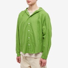 DIGAWEL Men's Check Hooded Overshirt in Green