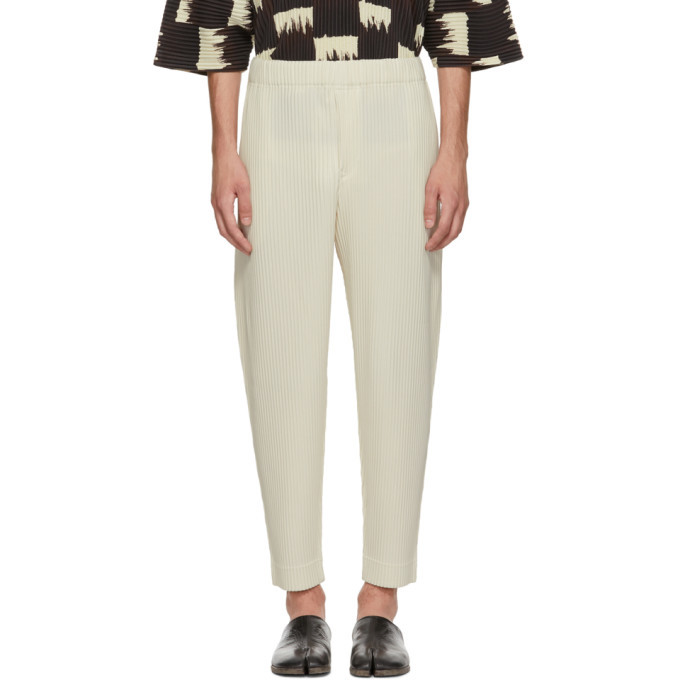 Issey Miyake shirt cuff cropped trousers