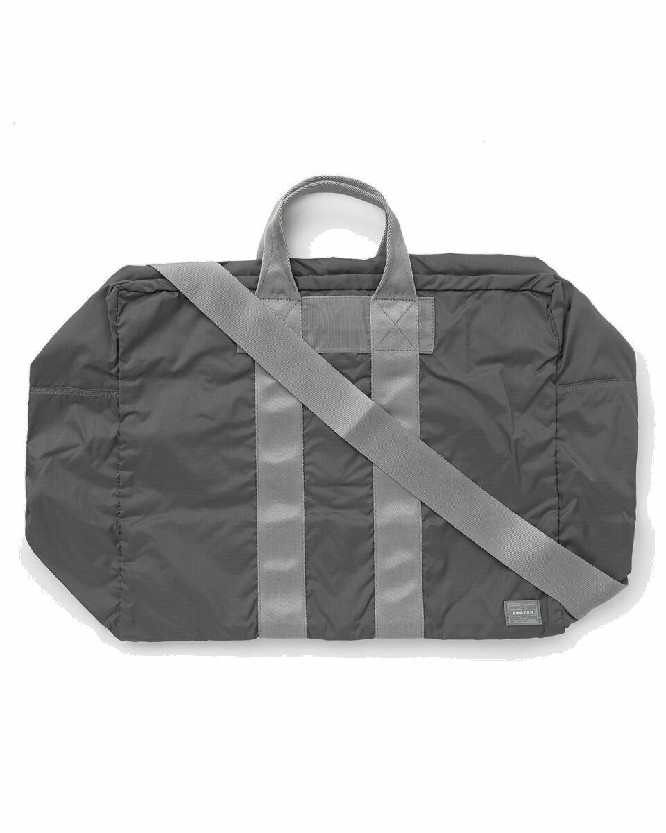 Photo: Porter Yoshida & Co. Flex 2 Way Duffle Bag (S) Grey - Mens - Duffle Bags & Weekender