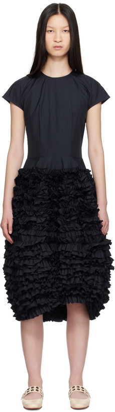 Photo: Molly Goddard Navy Nancy Midi Dress