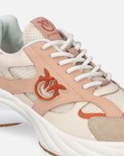 Pinko Neutral Coloured Ariel Sneakers With Patent Details Vexillum Purple