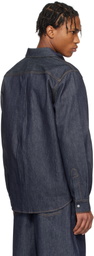 Helmut Lang Indigo Curved Classic Denim Shirt