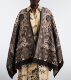 Etro Paisley jacquard wool-blend shawl