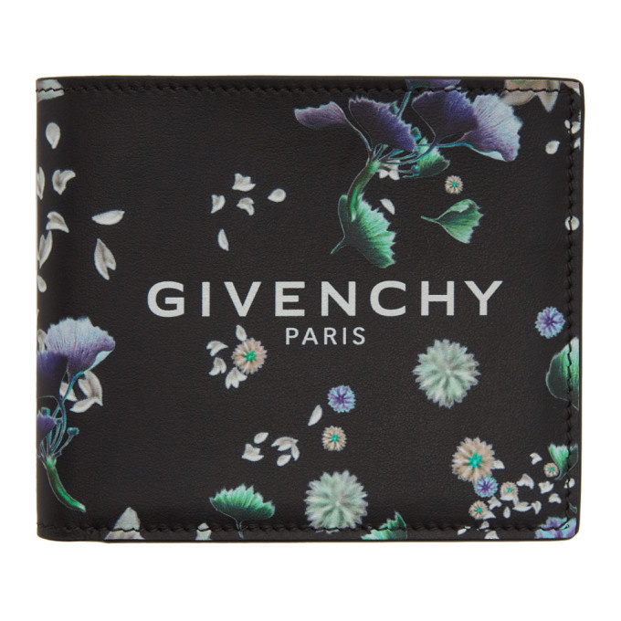 Photo: Givenchy Black Leather Flowers Wallet