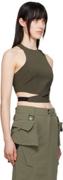 HYEIN SEO Khaki Cinched Halter Tank Top