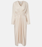 Marant Etoile Pleated gathered midi dress