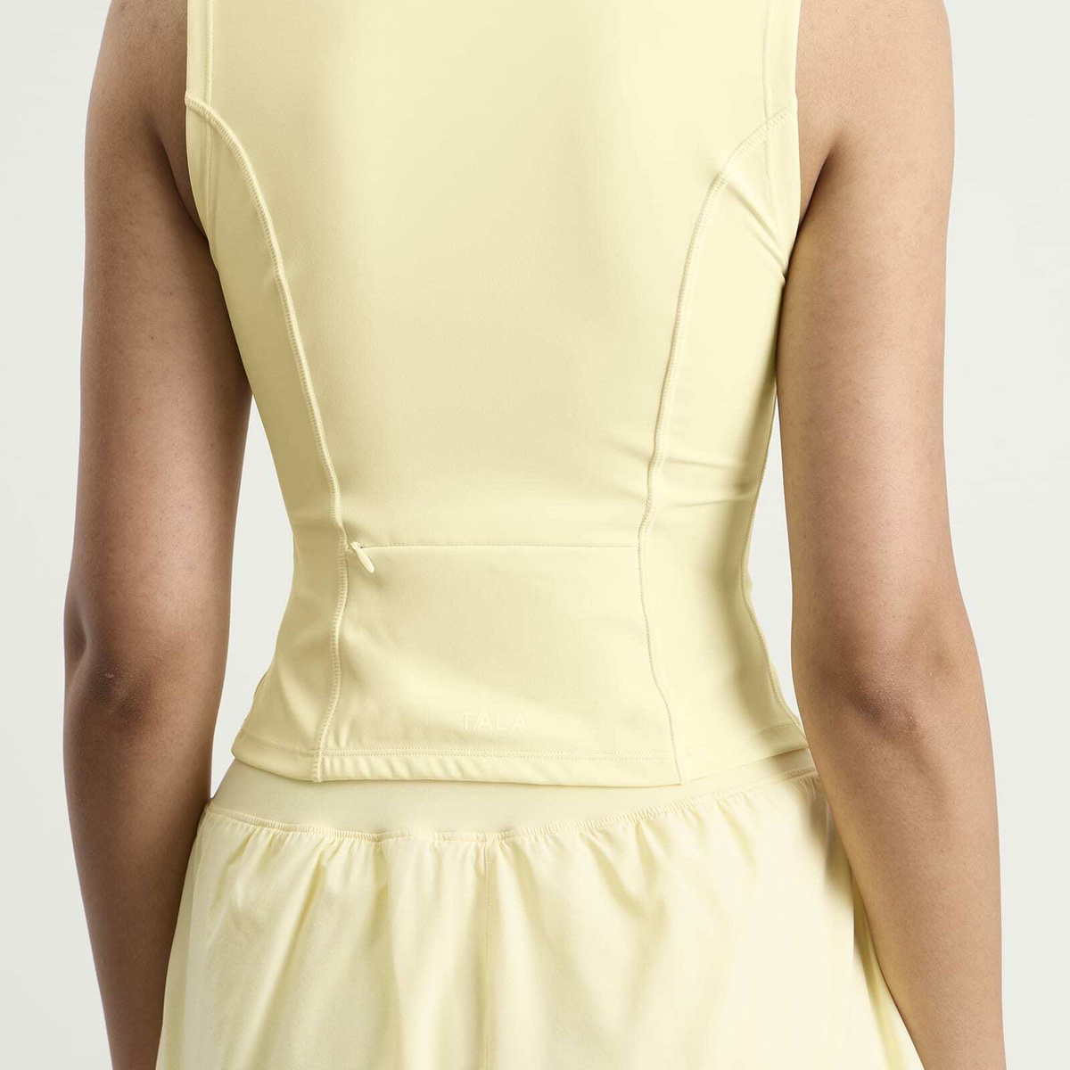TALA Women's SkinLuxe Sleeveless Zipped Jacket in Lemon Yellow